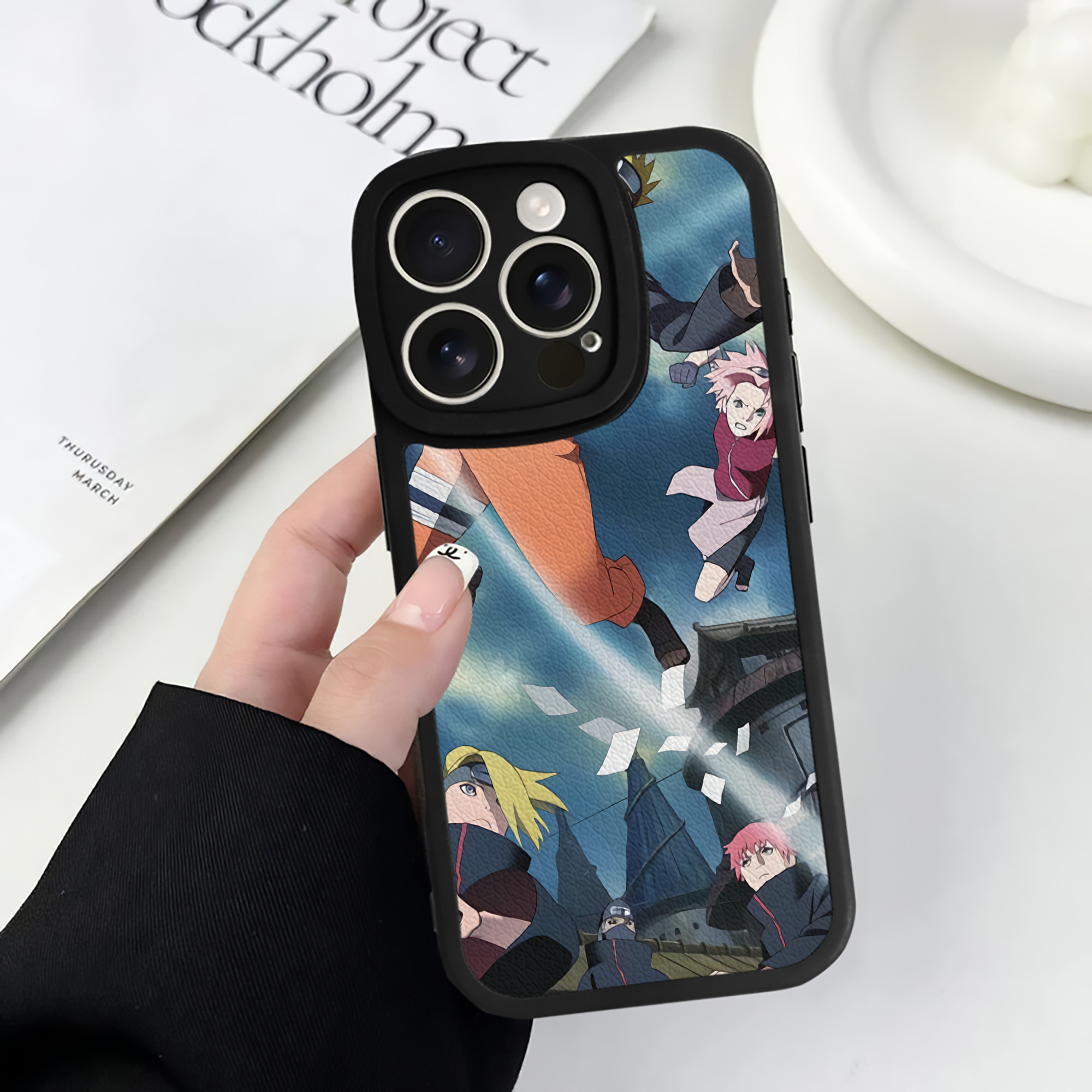 （画像用） NARUTO -ナルト- NARUTO -ナルト- 疾風伝 【iPhone 16シリーズ対応】シリコンスマホケース（レザー調） 材質：シリコン